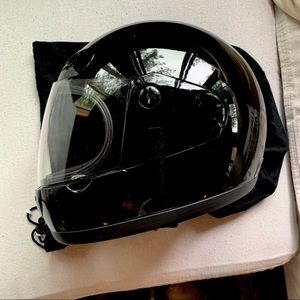 Cyber Black Motorcycle Full Face Helmet